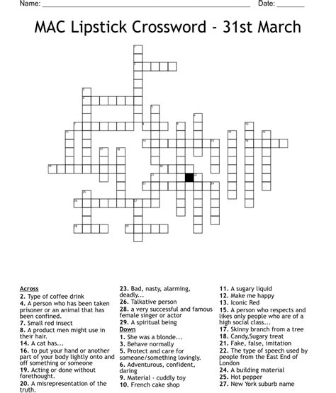 Lipstick holder crossword. Things To Know About Lipstick holder crossword. 